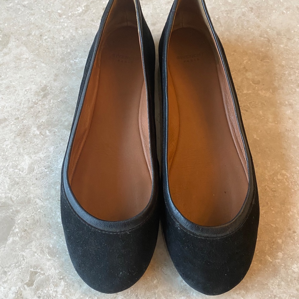 Givenchy Black Suede Flats